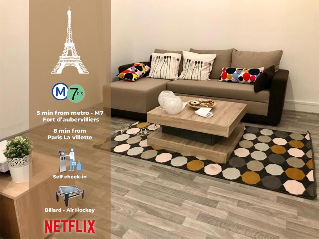 StayLib - Appart 55m2 Paris Aubervilliers Extérieur photo